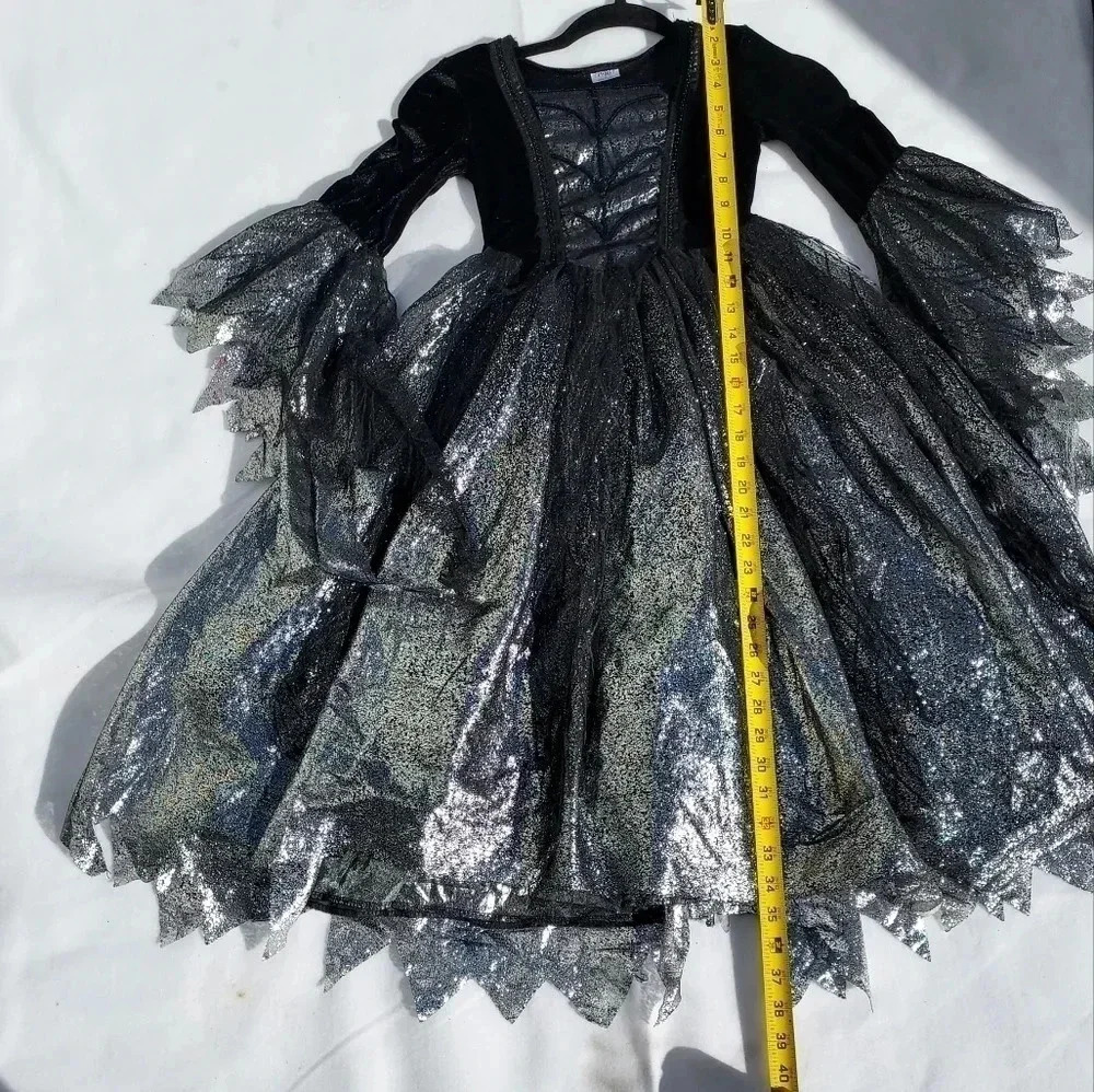 Spirit Costume Girls Dress Black and Silver Size Small - Picture 5 of 8